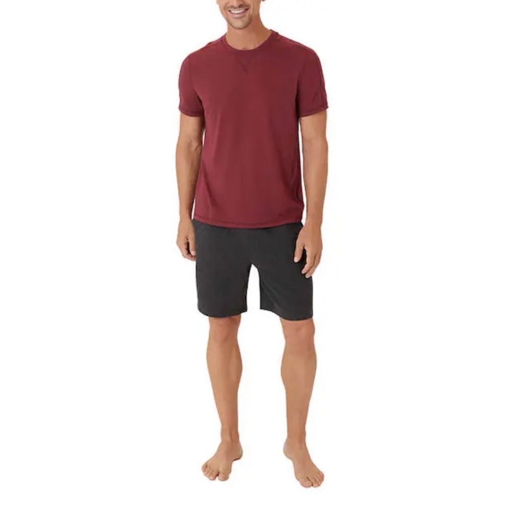 NWT EDDIE BAUER‎ 2-Piece Lounge Set T-Shirt & Shorts Adjustable Stretch Size Med